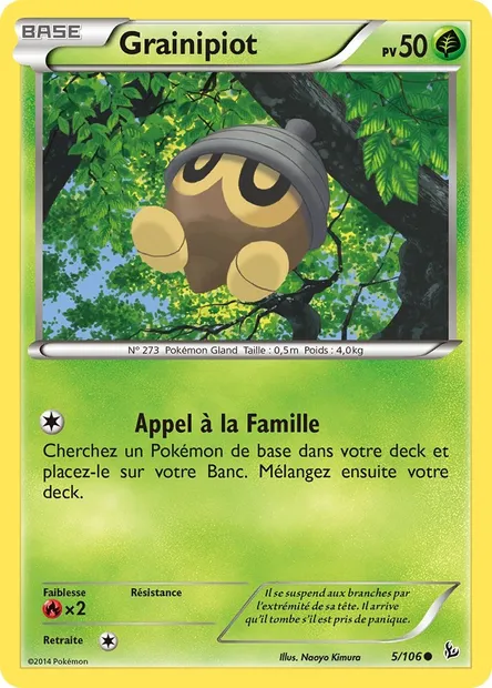 Grainipiot, carte Pokémon FLF 5 — extension Étincelles