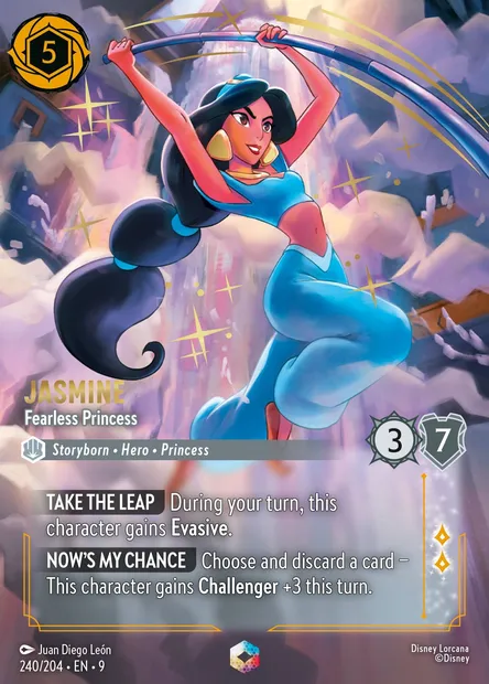 Jasmine - Fearless Princess, Disney Lorcana card CH9-240 — Fabled set