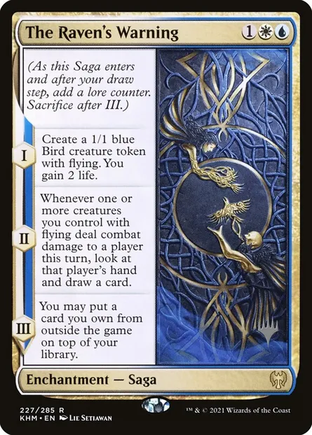 The Raven's Warning, Magic card PKHM 227p — Kaldheim Promos set