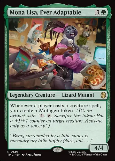 Mona Lisa, Ever Adaptable, carte Magic TMC 126 — extension Teenage Mutant Ninja Turtles Eternal