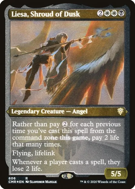 Liesa, Shroud of Dusk, Magic card CMR 606 — Commander Legends set