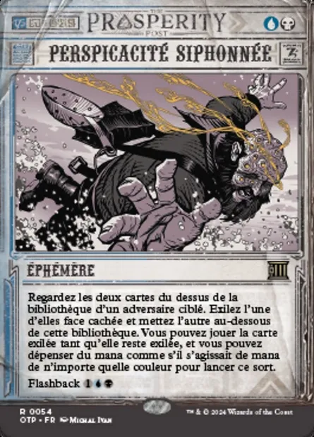 Perspicacité siphonnée, carte Magic OTP 54 — extension Breaking News