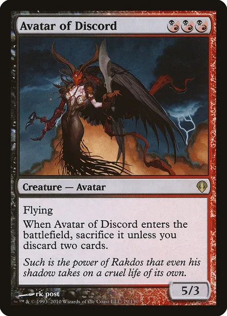 Avatar of Discord, Magic card ARC 79 — Archenemy set