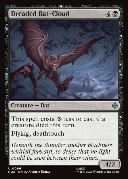 Dreaded Bat-Cloud, Magic card HOB 66 — The Hobbit set