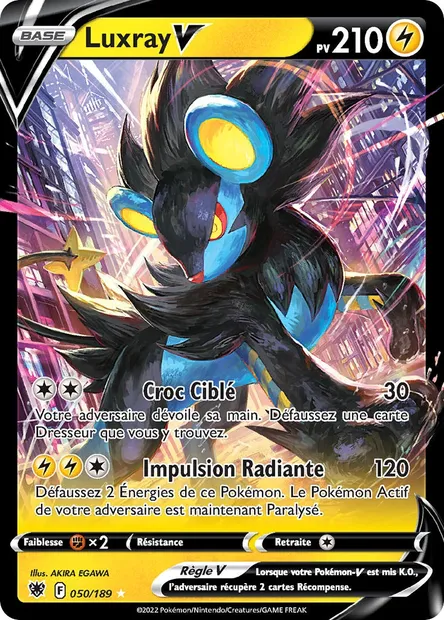 Luxray V, carte Pokémon ASR 050 — extension Astres Radieux