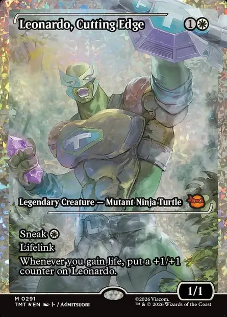 Leonardo, Cutting Edge, Magic card TMT 291 — Teenage Mutant Ninja Turtles set
