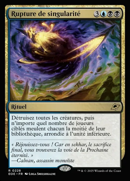 Rupture de singularité, carte Magic EOE 228 — extension Edge of Eternities