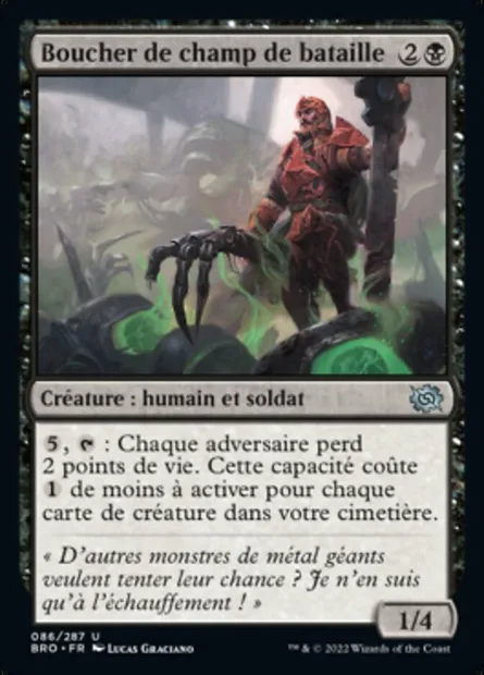 Boucher de champ de bataille, carte Magic BRO 86 — extension La Guerre Fratricide