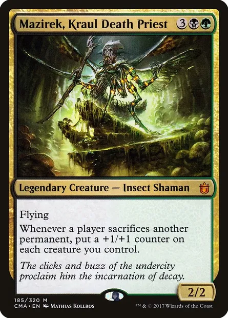 Mazirek, Kraul Death Priest, Magic card CMA 185 — Commander Anthology set