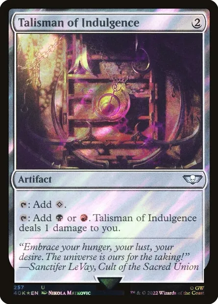 Talisman of Indulgence, Magic card 40K 257★ — Warhammer 40,000 Commander set