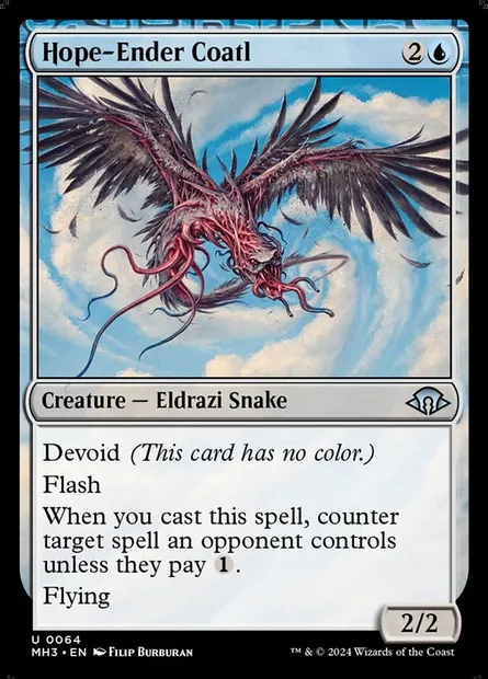 Hope-Ender Coatl, Magic card MH3 64 — Modern Horizons 3 set