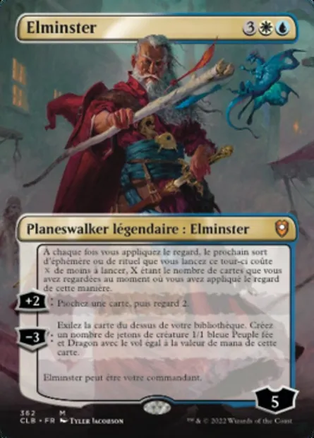 Elminster, carte Magic CLB 362 — extension Commander Légendes : la bataille de la Porte de Baldur