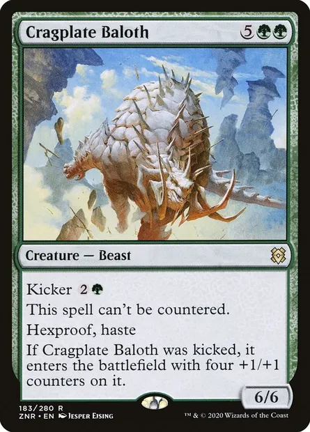 Cragplate Baloth, Magic card ZNR 183 — Zendikar Rising set