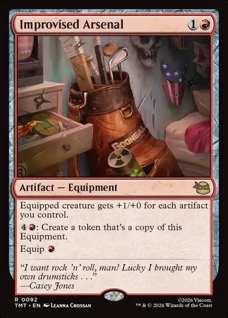 Improvised Arsenal, Magic card TMT 92 — Teenage Mutant Ninja Turtles set
