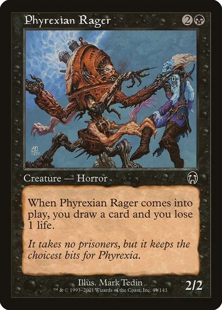 Phyrexian Rager, Magic card APC 49 — Apocalypse set