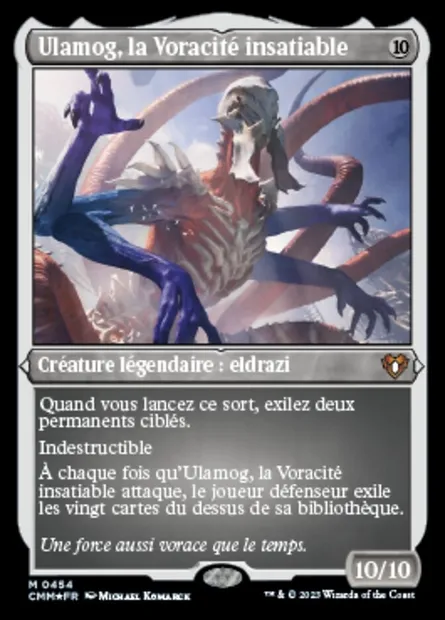 Ulamog, la Voracité insatiable, carte Magic CMM 454 — extension Commander Masters