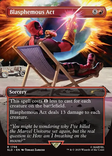 Acte blasphématoire, carte Magic SLD 1756 — extension Secret Lair Drop