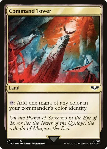 Command Tower, Magic card 40K 271 — Warhammer 40,000 Commander set