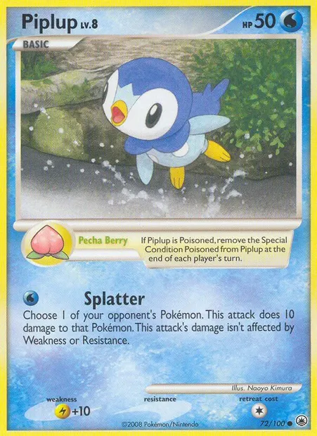 Tiplouf, carte Pokémon MD 72 — extension Aube Majestueuse