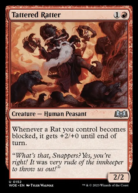 Tattered Ratter, Magic card WOE 152 — Wilds of Eldraine set