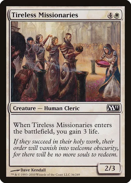 Tireless Missionaries, Magic card M11 36 — Magic 2011 set