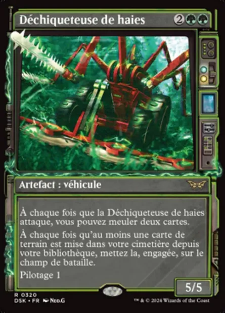 Déchiqueteuse de haies, carte Magic DSK 320 — extension Duskmourn: House of Horror