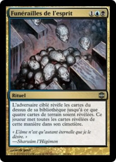 Funérailles de l'esprit, carte Magic ARB 26 — extension La Renaissance d'Alara