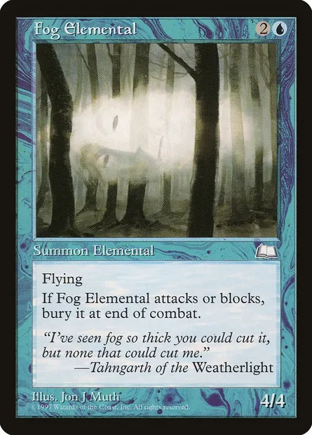 Fog Elemental, Magic card WTH 40 — Weatherlight set