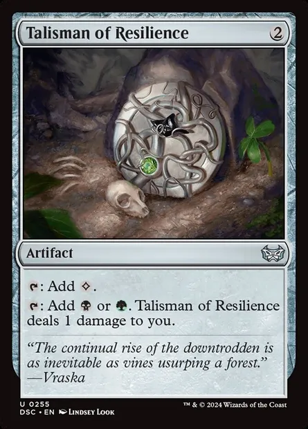 Talisman of Resilience, Magic card DSC 255 — Duskmourn: House of Horror Commander set