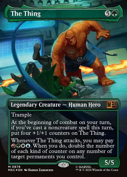 The Thing, Magic card MSC 878 — Marvel Super Heroes Commander set