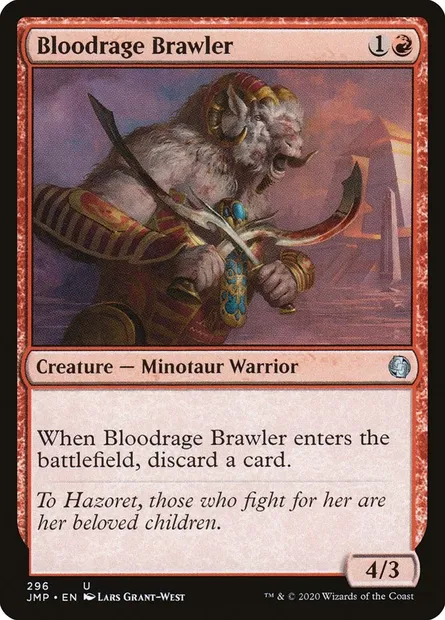Bloodrage Brawler, Magic card JMP 296 — Jumpstart set