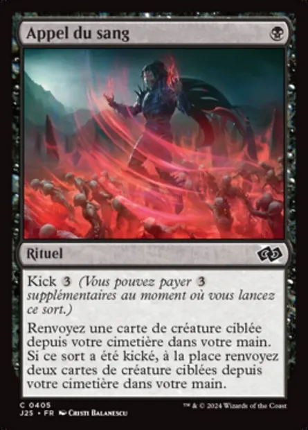 Appel du sang, carte Magic J25 405 — extension Foundations Jumpstart