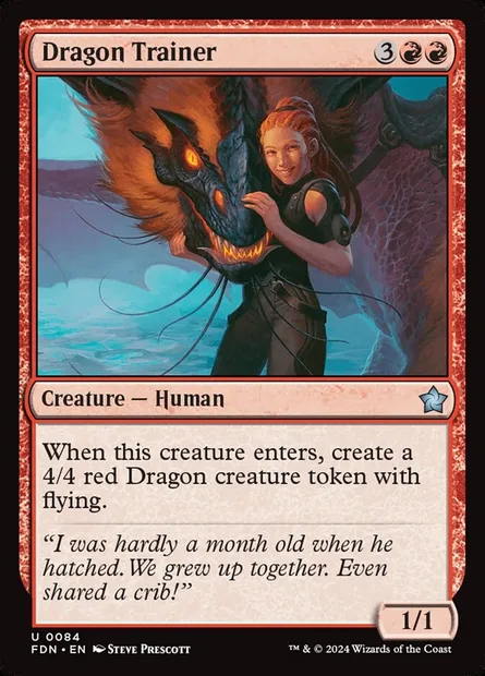 Dragon Trainer, Magic card FDN 84 — Foundations set