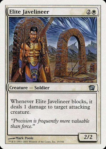 Javelinier d'élite, carte Magic 8ED 19 — extension Huitième Edition