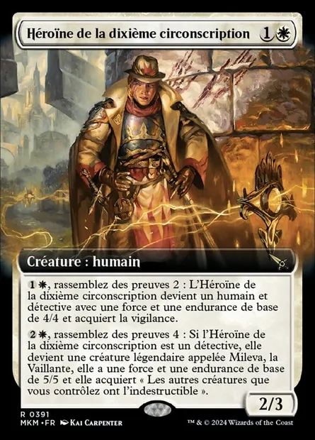 Héroïne de la dixième circonscription, carte Magic MKM 391 — extension Murders at Karlov Manor