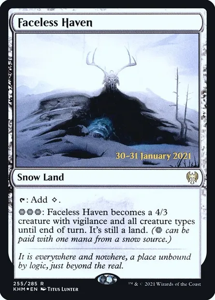 Faceless Haven, Magic card PKHM 255s — Kaldheim Promos set