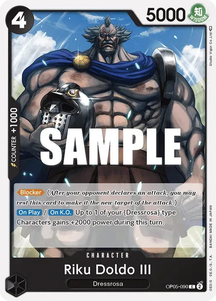 Riku Doldo III, carte One Piece OP05-090 — extension AWAKENING OF THE NEW ERA