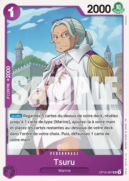 Tsuru, carte One Piece OP16-067 — extension L'HEURE DE LA BATAILLE DÉCISIVE