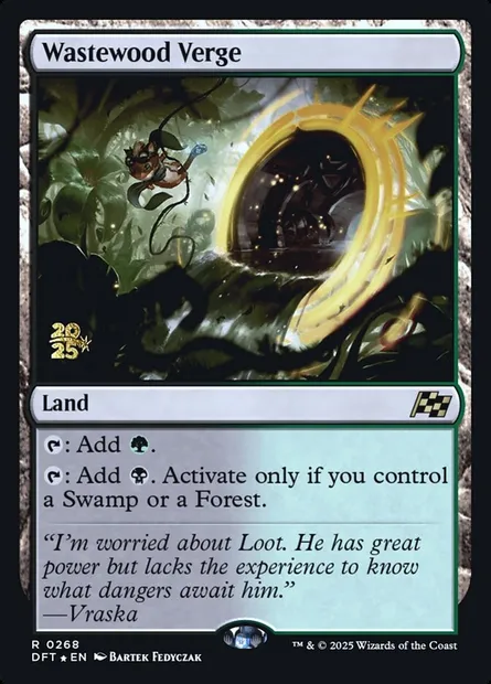 Wastewood Verge, Magic card PDFT 268s — Aetherdrift Promos set