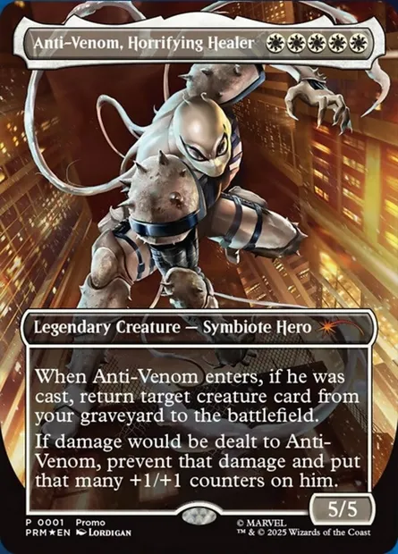 Anti-Venom, Horrifying Healer, Magic card LMAR 1 — Marvel Legends Series Inserts set