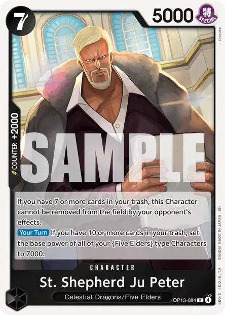 St. Shepherd Ju Peter, One Piece card OP13-084 — CARRYING ON HIS WILL set