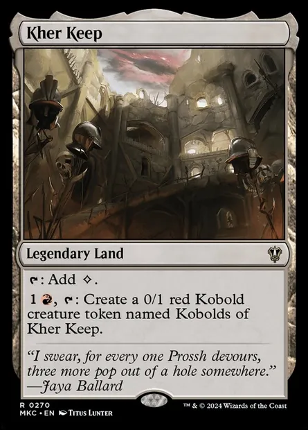 Kher Keep, Magic card MKC 270 — Murders at Karlov Manor Commander set