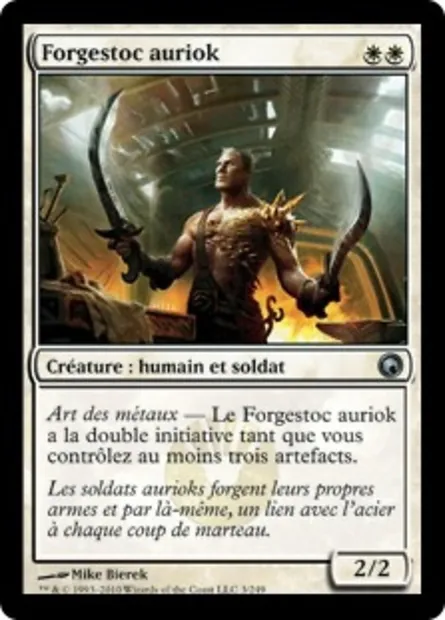 Forgestoc auriok, carte Magic SOM 3 — extension Cicatrices de Mirrodin