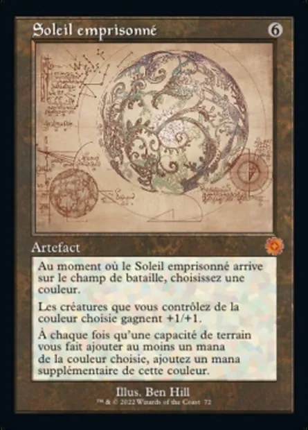 Soleil emprisonné, carte Magic BRR 72 — extension The Brothers' War Retro Artifacts