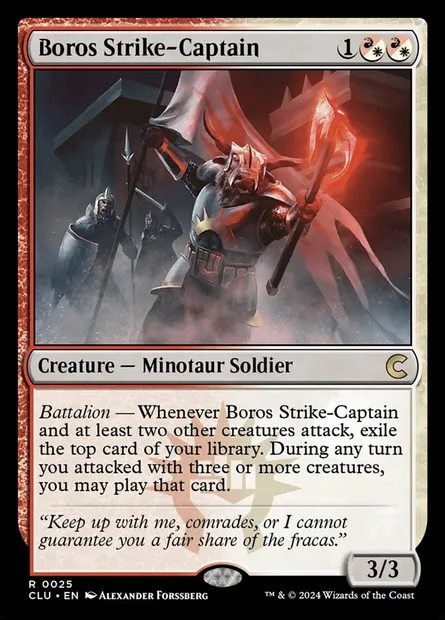 Boros Strike-Captain, Magic card CLU 25 — Ravnica: Clue Edition set
