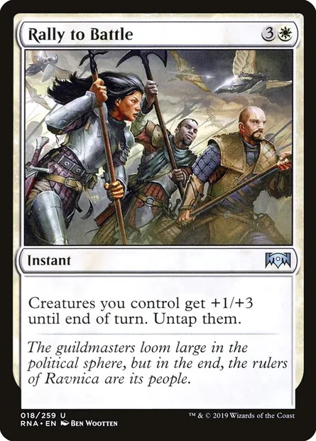 Rally to Battle, Magic card RNA 18 — Ravnica Allegiance set