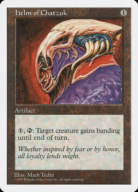 Heaume de Chatzuk, carte Magic 5ED 376 — extension Cinquième Edition