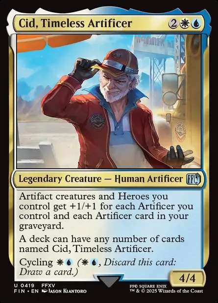 Cid, Timeless Artificer, Magic card FIN 419 — Final Fantasy set
