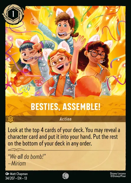 Besties, Assemble!, Disney Lorcana card CH13-034 — Attack of the Vine! set