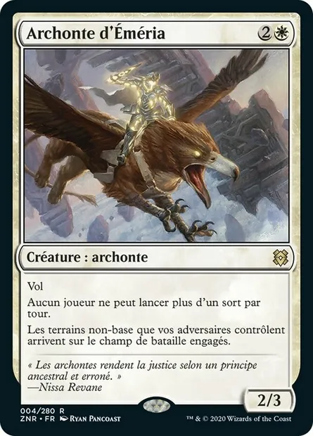Archonte d'Éméria, carte Magic ZNR 4 — extension Renaissance de Zendikar